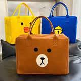 Large Capacity Felt Travel Bag, Cartoon Travel Felt Bag, Kids Travel Bag Organizer, Short Trip Kids Travel Bag