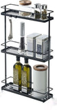 Carbon Seasoning Storage Rack, Metal Durable Spice Rack Stand, Kitchen Jar Storage Shelf Corner Organizer, Multifunctional Storage Rack
