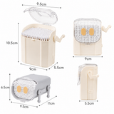 Mini Robot Style Cotton Swab Dispenser, Cotton Bud Storage Organizer, Mini Desktop Cotton Bud Dispenser