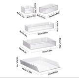 4pcs Acrylic Desk Drawer Organizers Set, Bathroom Storage Makeup Organizer, Transparent Storage Box