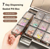 Portable 21 Grids Pill Organizer, Travel Pill Cases, Removable Medicine Container, Daily Storage Tablets Box