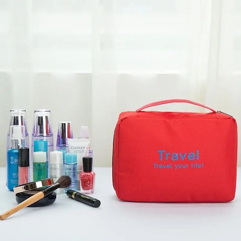 Travel Your Life Bag, Large Capacity Travel Wash Bag, Hanging Travel Storage Bag, Multifunction Storage Bag, Portable Travel Bag for Men and Women, Camping Wash Toiletry Bag, Multipurpose Mesh Pockets, Quirk Portable Travel Kit