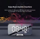 Rechargeable Alarm Clock With Speaker, Multifunction Alarm Radio Desk Clock, Wireless Bluetooth Speaker Clock