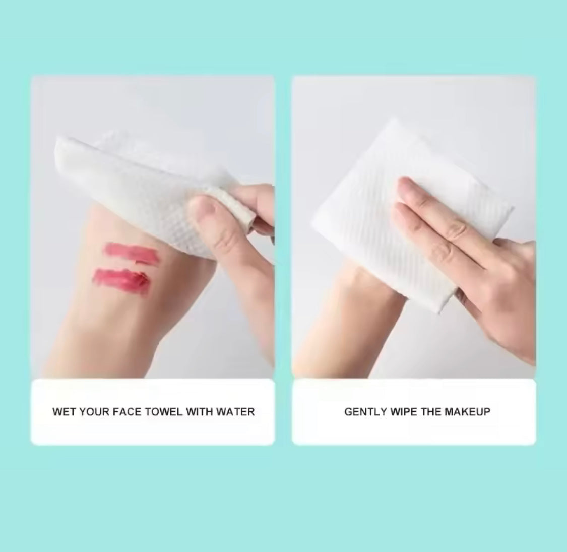 70pcs Disposable Face Towel, Makeup Removing Soft Wipes, Dry Cleanser Towelettes