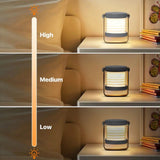 4 In 1 Foldable Table Lamp, Touch Dimmable LED Portable Lantern Light, Rechargeable Camping Lantern Night Light, Wooden Handle Telescopic Lantern Light, Touch Control Dimmable 3 Level Night Light