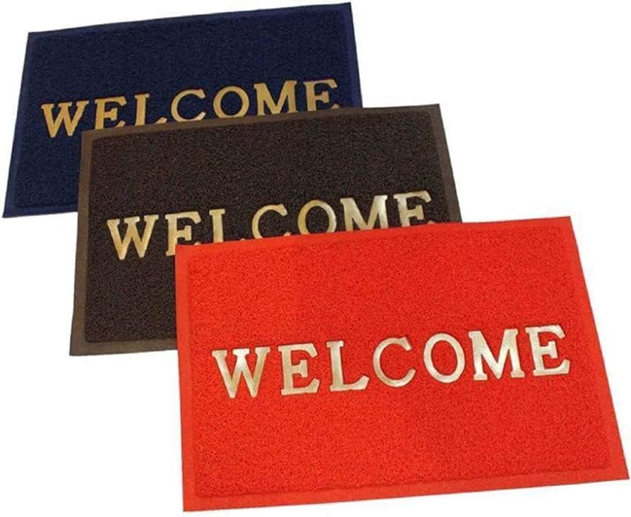 Outdoor Welcome Mat, Anti Slip Footmat, Welcome Rubber Footmat, Elegant Entrance Doormat