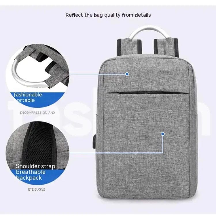 Leisure Computer Backpack, USB Interface Backpack, Rechargeable Waterproof Backpack, Large Capacity Student Bookbag, Laptop Backpack with USB Charging Port, Briefcase Computer Backpack