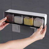 Wall-mounted Four Grid Seasoning Box Wall Mounted