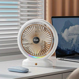 Mini Desktop Fan with Light – Portable Cooling Fan