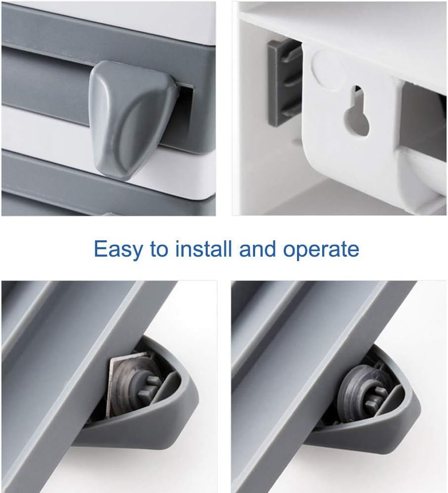 4‑in‑1 Kitchen Paper Dispenser – Wall Mounted Foil, Cling Wrap & Tissue Holder