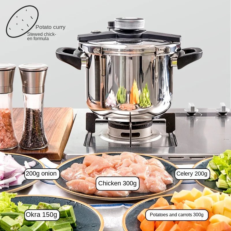Stainless Steel Pressure Cooker Combo Set