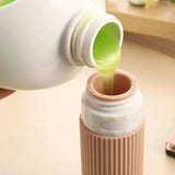 4pcs Silicone Gel Portioning Bottles Set for Body Wash, Skincare Lotion