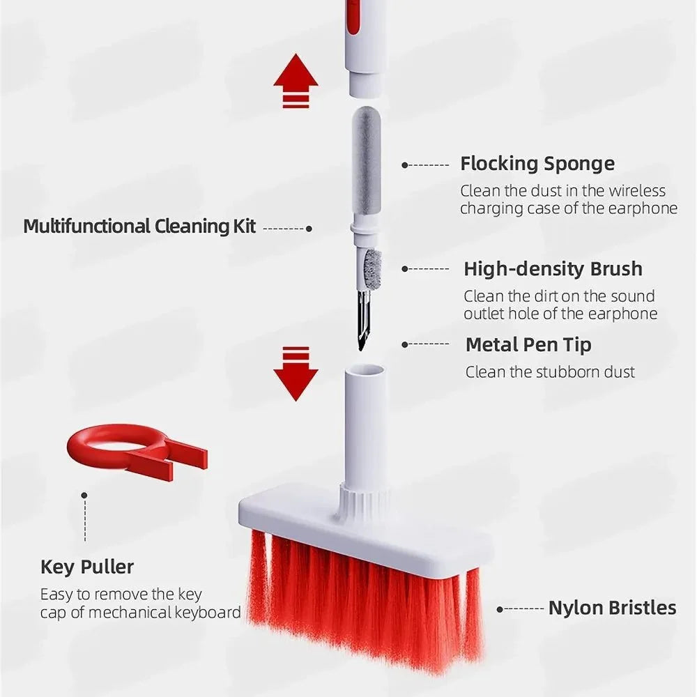 5 in 1 Keyboard Cleaning Brush – Multi-Functional Cleaning Tool