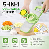 5 in 1 Vegetable Slicer – Multi‑Function Kitchen Cutter with Interchangeable Blades