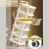 5-Tier Rolling Storage Cart with Drawers | Multipurpose Organizer on Wheels for Home, Office & Beauty Storage