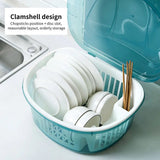Fancial Dish Draining Rack, Kitchen Tableware Rack Storage Box, Home Dish Drainer Kitchen, Countertop Cutlery Tableware Organizer