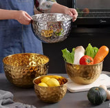 Creative Stainless Steel Fruit Bowl, Multipurpose Salad Bowl, Baking Mixing Bowl, Kitchen Cooking Essentials
