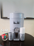 Water Cooler With Glass, Mini water cooler tank, Kitchen Beverage Dispenser Cooler