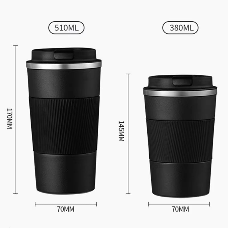 510ML Travel Coffee Mug – Stainless Steel Thermal Cup with Leakproof Lid