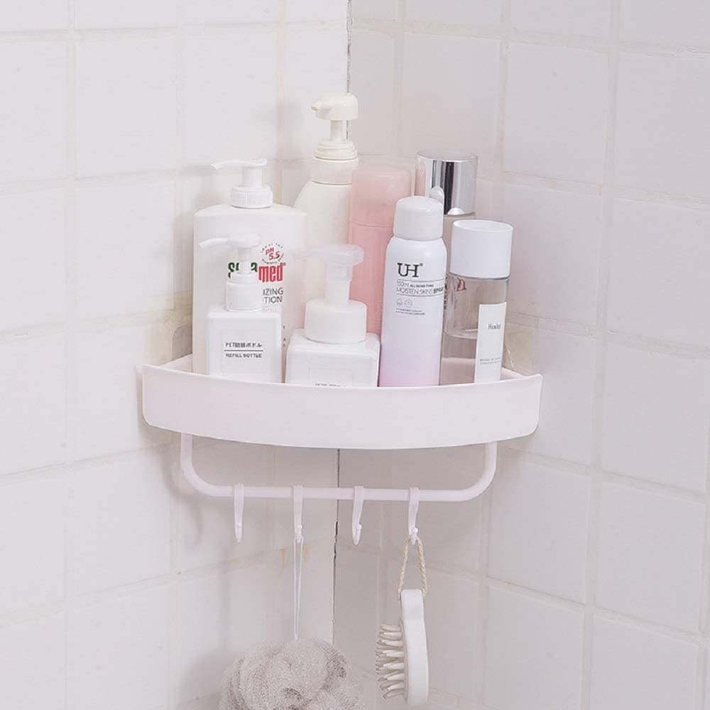 Bathroom Corner Shelf, Wall-Mounted Corner Shelf Storage Rack, kitchen Punch Free Organizer