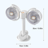 Portable Mini Circulating Fan with LED Display – Rechargeable Long Head Desktop Cooling Fan