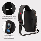 Anti-Theft Crossbody Sling Bag with USB Charging