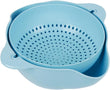 360° Rotation Double Drain Basket – Detachable Colander & Mixing Bowl