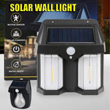 Double Head Antique Solar Sensor Lamp, Wall Mounted Courtyard Villa Garage Wall Light, Human Body Induction Warm Light Lantern, Bright Outdoor Solar Wall Lamp, Energy Efficient Outdoor Lighting