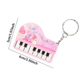 Piano Keychain With Sound, Mini Portable Musical Instrument Toy, Creative Cartoon Music Electronic Piano, Piano Pendant Key Ring