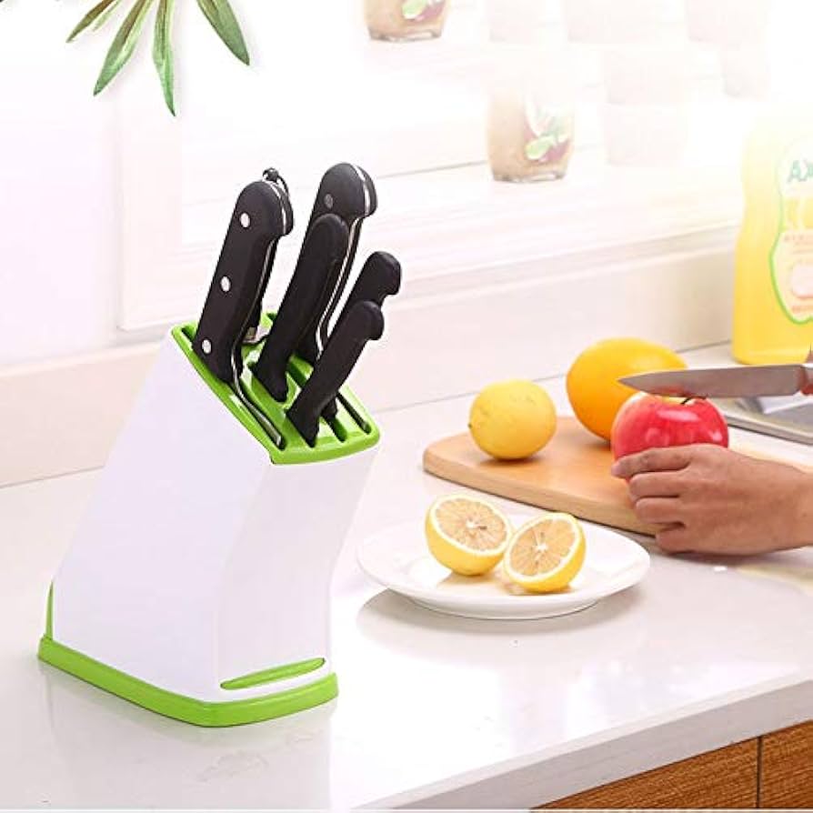 Plastic Kitchen Knife Holder Rack, Multifunctional Knife Holder Rack, Durable Plastic Multifunctional Cutlery Holder
