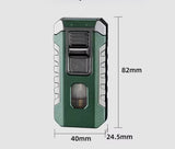Three Flame Butane Gas Lighter, Refillable Fancy Jetflame Cigar Lighter, Wind Proof Smoking Gadget