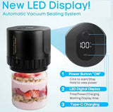 Automatic Electric Vacuum Sealer, One Press Vacuum Sealer Jar, Cordless Electric Vacuum Sealer