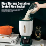 10KG Cereal Dispenser Bucket with Measuring Cup, Moisture Proof Rice Dispenser,