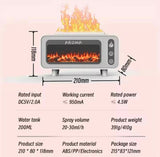 3D Fireplace Aroma Diffuser, Colorful Flame Night Light Humidifier, USB Electric Aroma Diffuser