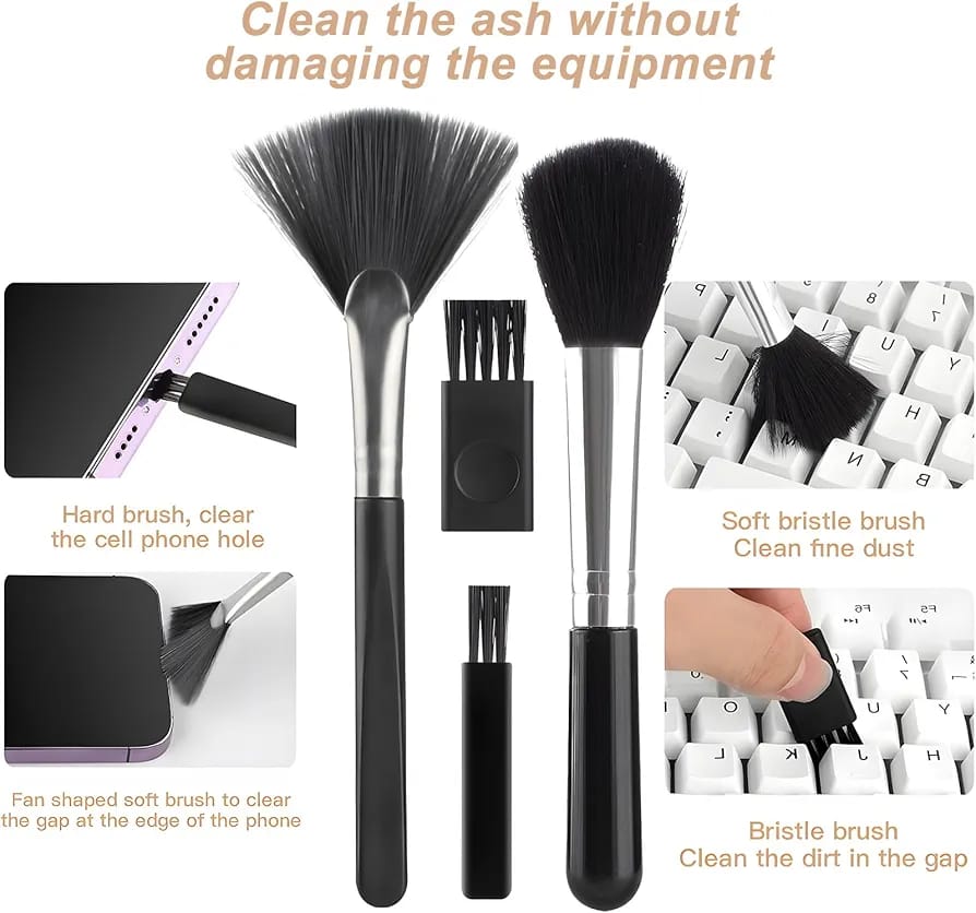 19 In 1 Computer Keyboard Cleaner Kit, Multiple Types Cleaning Tool Set, Cleaning Brush Keycap Puller Phone Holder