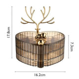3 Layer Acrylic Deer Jewelry Organizer, Light Luxury Plastic Jewelry Box, Tabletop Jewelry Organizer