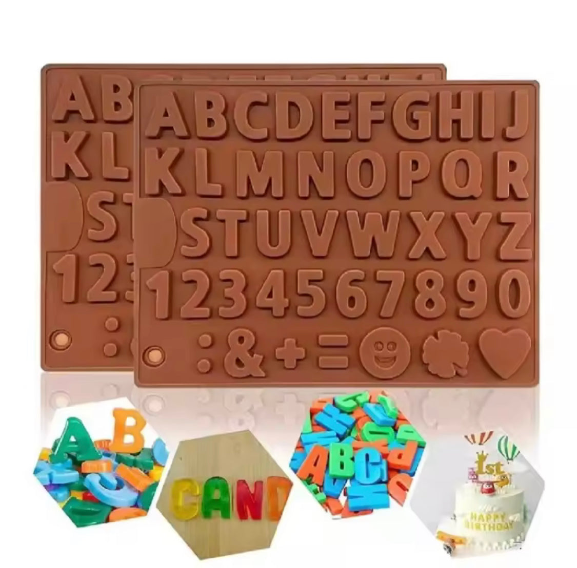 3D DIY Silicone Alphabet Number Chocolate Mold, Cake Decoration Tools
