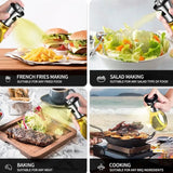 Oil Spray Pot, 200ml Cooking Oil Bottle, Stainless Steel Pump Oil Dispenser, BBQ Cookware Tool,  Leak Proof Bottles with Non Slip Handle, Automatic Cap and Stopper for Kitchen Cooking