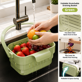 Multipurpose Folding Drain Colander, Space Saving Sink Drain Basket, Adjustable Sink Drain Filter Basket, Foldable Fruit And Vegetable Washing Basket