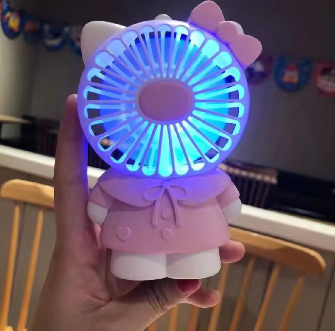 Hello Kitty Handheld Small Fan, Rechargeable Handheld Fan, Mini Pocket Fan