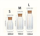 Transparent Glass Nut Storage Jar, Glass Jar Bottle With Wood Cap, Coffee Beans Storage Bottle