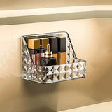Mirror Cabinet Storage Box, Diamond Pattern Desktop Storage Box, Luxurious Hanging Makeup Organizer, Wall Mounted Plastic Washstand Shelf, Stackable Storage Box Rack, Sundries Snack Storage Basket