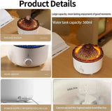 Volcano Aroma Humidifier, Flame Humidifier with Night Light Lamp, Ultrasonic RC Jellyfish Aroma Diffuser, 2 In 1 Essentials Air Freshener, Essential Oils Perfume Blower, Electric Home Freshener Smoke