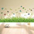 3D Nature Wall Sticker, Living Room Bedroom Bathroom Vinyl Decals Art, Home Decoration Mural, Bathroom Kitchen Living Room Window Art, Grass Border Wall Sticker