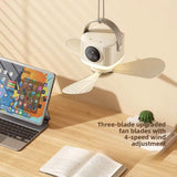 Rechargeable Wireless Ceiling Fan, Portable Hanging Ceiling Fan, Travel Outdoor Camping Fan, Small Portable USB Ceiling Fan