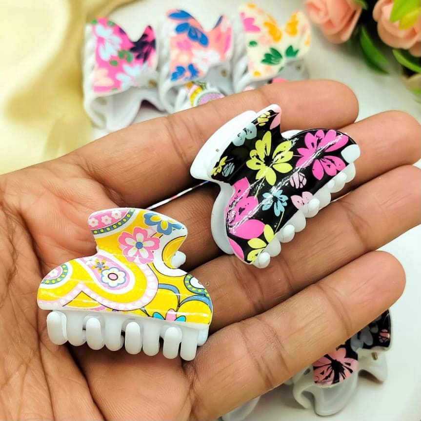 Pack Of 12 Fancy Hair Catcher, Girls Mini Hair Catcher, Small Hair Clips, Mini Non-Slip Hair Catcher Pine, Hair Styling Claws for Women, Girls