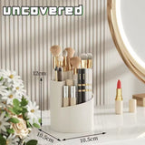 Acrylic Makeup Brush Holder, Rotatable Makeup Brush Organizer, Tabletop Cosmetic Storage Box