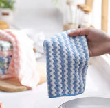 Set Of 3 Superfine Fiber Kitchen Dishwashing Cloth, Water Absorbent Cleaning Cloth, Multipurpose Household Cleaning Tools