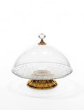 360° Rotating Acrylic Cake Dish With Stand, Transparent Serving Dish, Luxury Acrylic Cake Dome