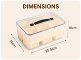 Multi Compartment Food Storage Box, 6 Compartments Food Storage Organizer Box, Kitchen Food Storage Container with Lid